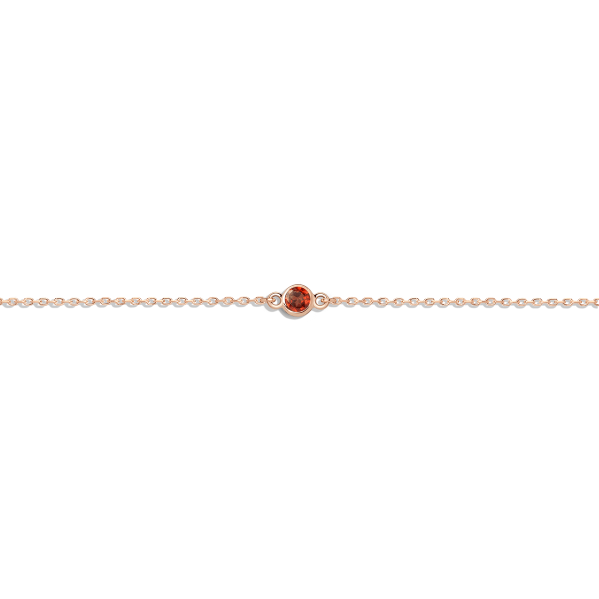 Birthstone Bracelet Garnet - Jan 14K 18K Rose Gold
