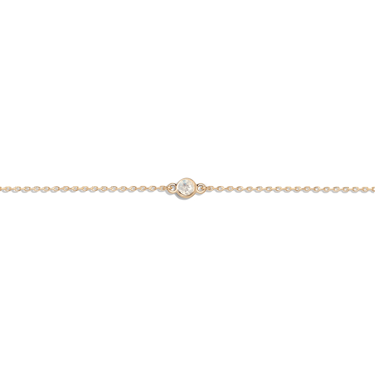 Birthstone Bracelet White Topaz - Apr 14K 18K Yellow Gold