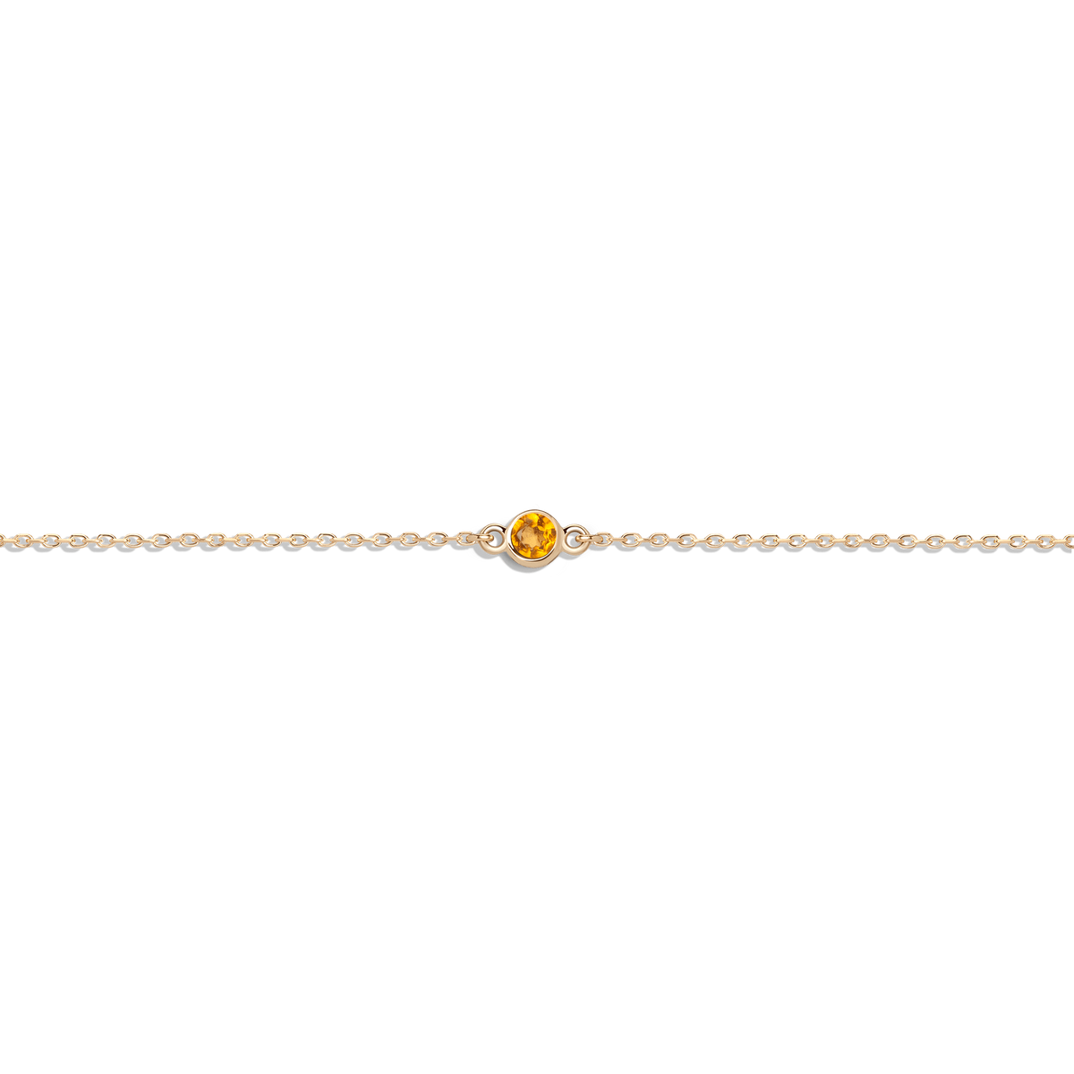 Birthstone Bracelet Citrine - Nov 14K 18K Yellow Gold
