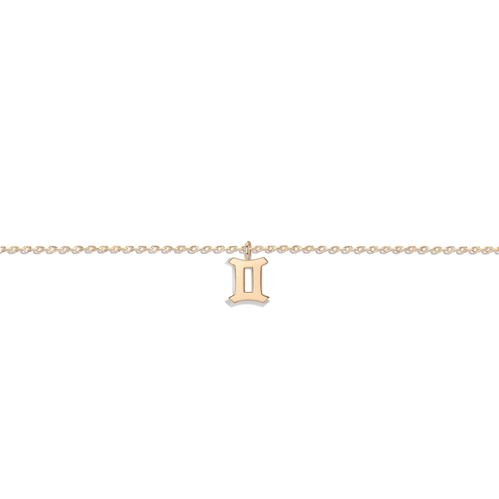 Zodiac Bracelet Gemini Gold Vermeil 14K 18K Yellow Gold First