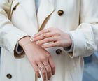 Wraparound Ring with White Diamonds