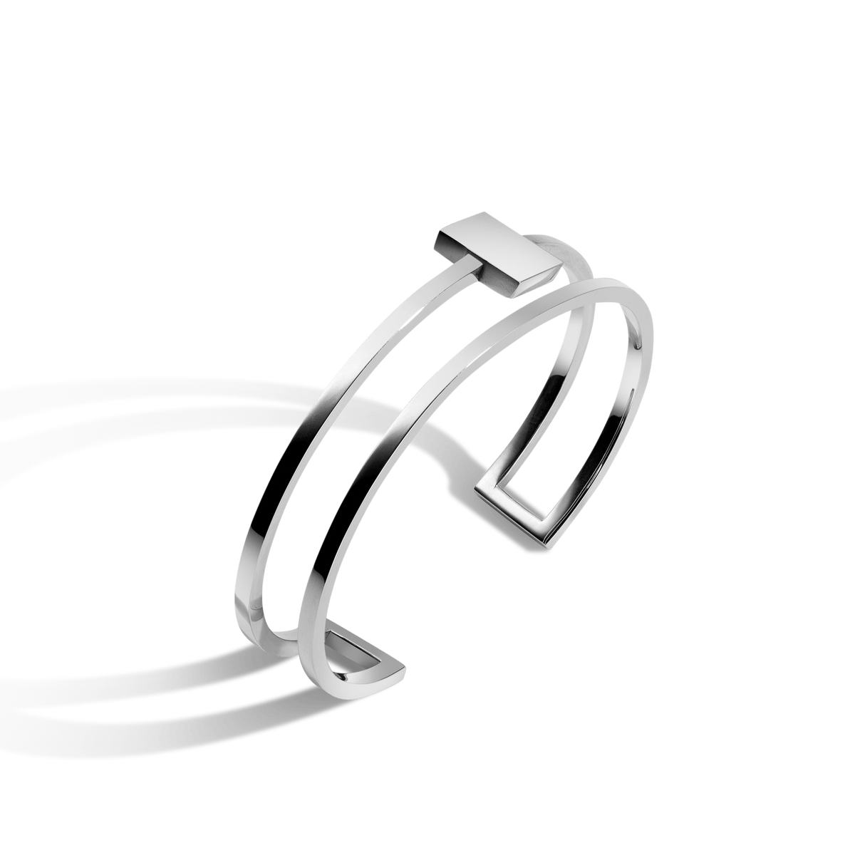 Tableau Cuff Sterling Silver White Gold Vermeil 14k White Gold 18k White Gold