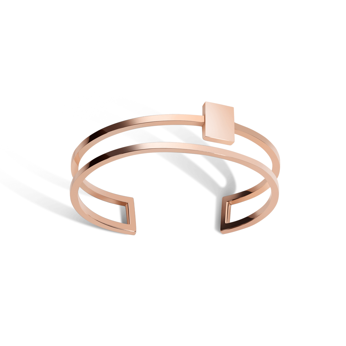 Tableau Cuff Rose Gold Vermeil 14k Rose Gold 18k Rose Gold Front First