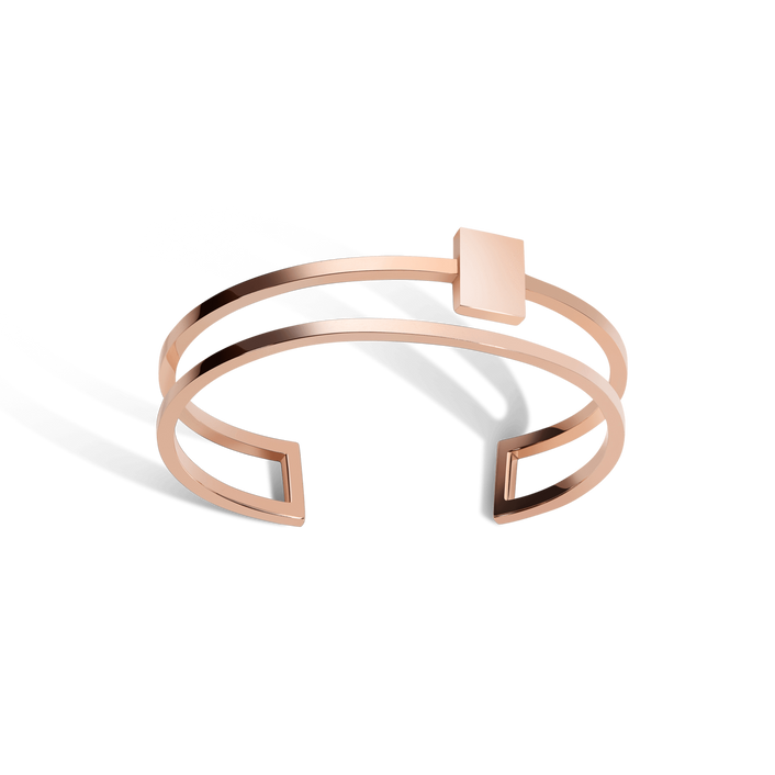 Tableau Cuff Rose Gold Vermeil 14k Rose Gold 18k Rose Gold Front First
