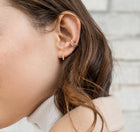 Diamond Square Huggie Earrings