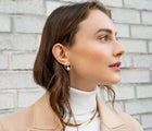 Simple Opal Hoop Earrings