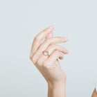 Diamond Circle Ring with White Diamonds