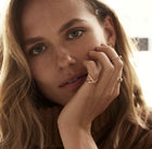 X Ring with White Diamonds