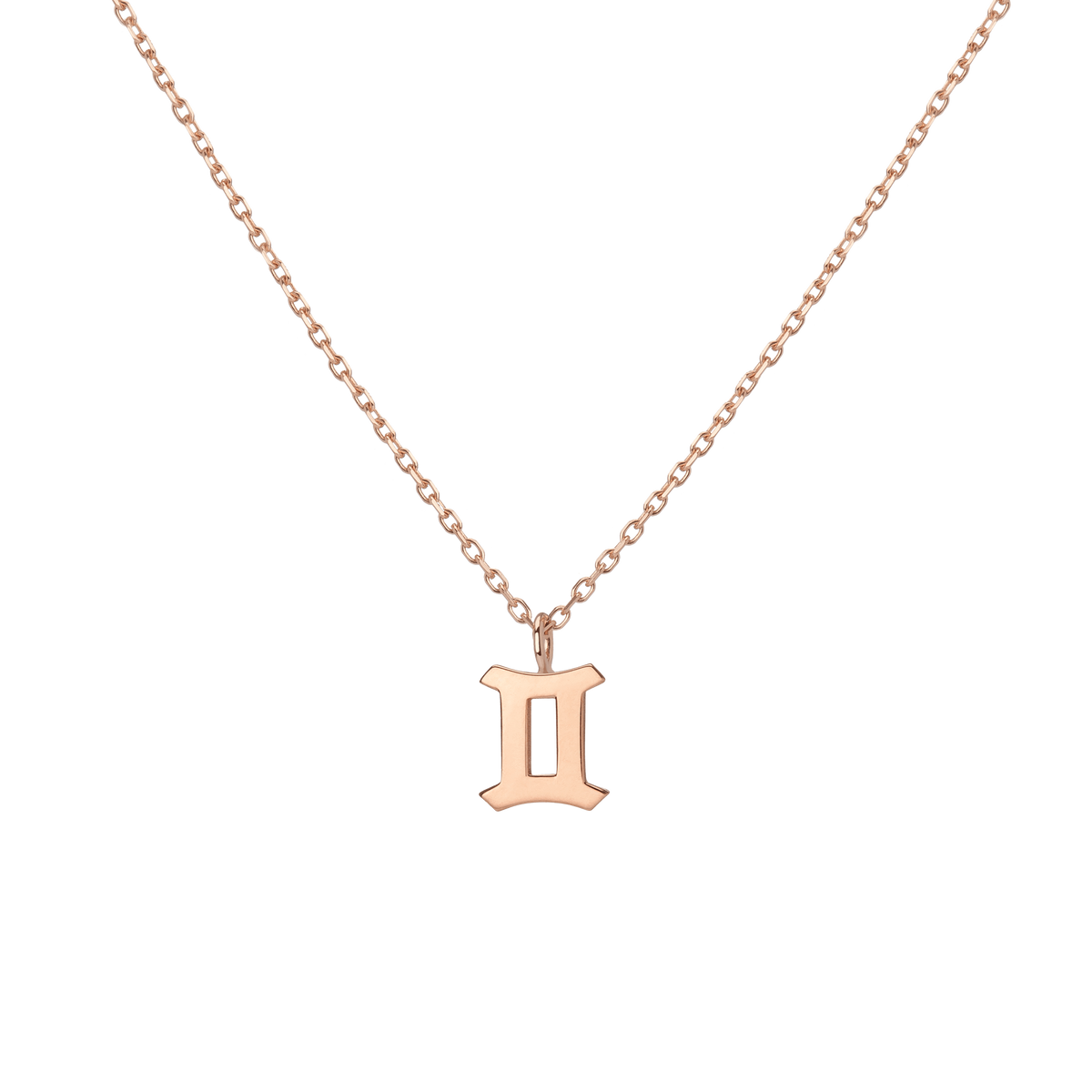 Zodiac Necklace Gemini Gold Vermeil 14K 18K Rose Gold