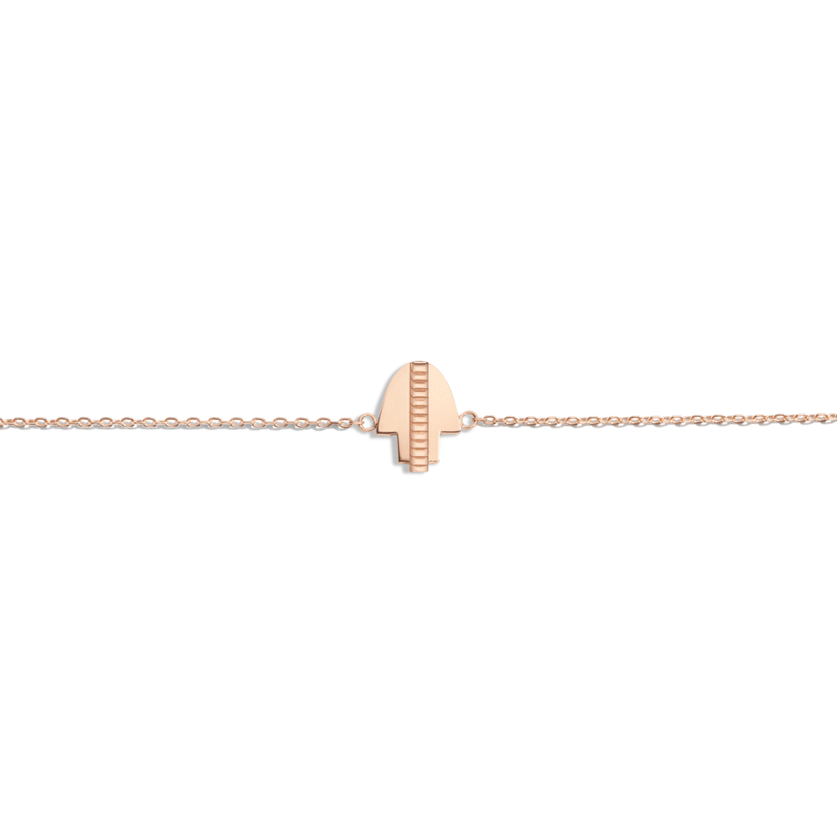 Geometric Hamsa Anklet Rose Gold Vermeil 14K 18K Gold First