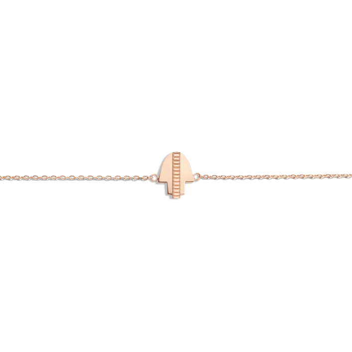 Geometric Hamsa Anklet Rose Gold Vermeil 14K 18K Gold First