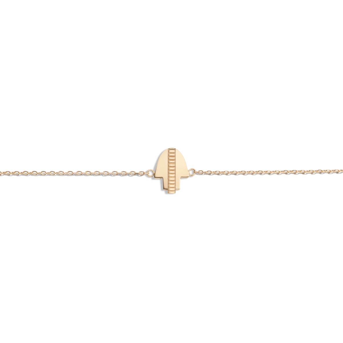 Geometric Hamsa Anklet Yellow Gold Vermeil 14K 18K Gold First