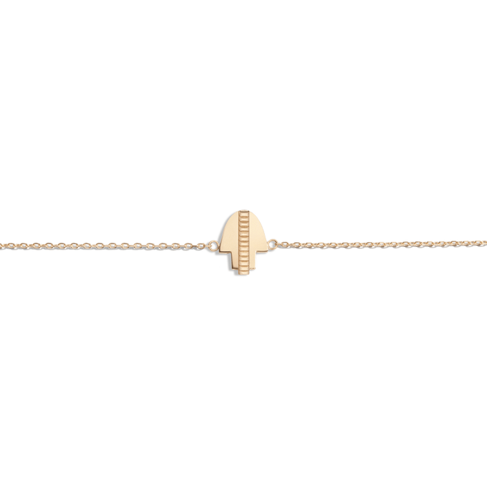 Geometric Hamsa Anklet Yellow Gold Vermeil 14K 18K Gold First
