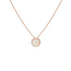Halo Diamond Opal Pendant
