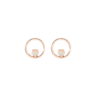 Simple Opal Hoop Earrings
