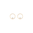 Floating Diamond Hoop Earrings
