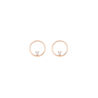 Floating Diamond Hoop Earrings