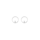 Floating Diamond Hoop Earrings