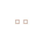 Diamond Square Stud Earrings