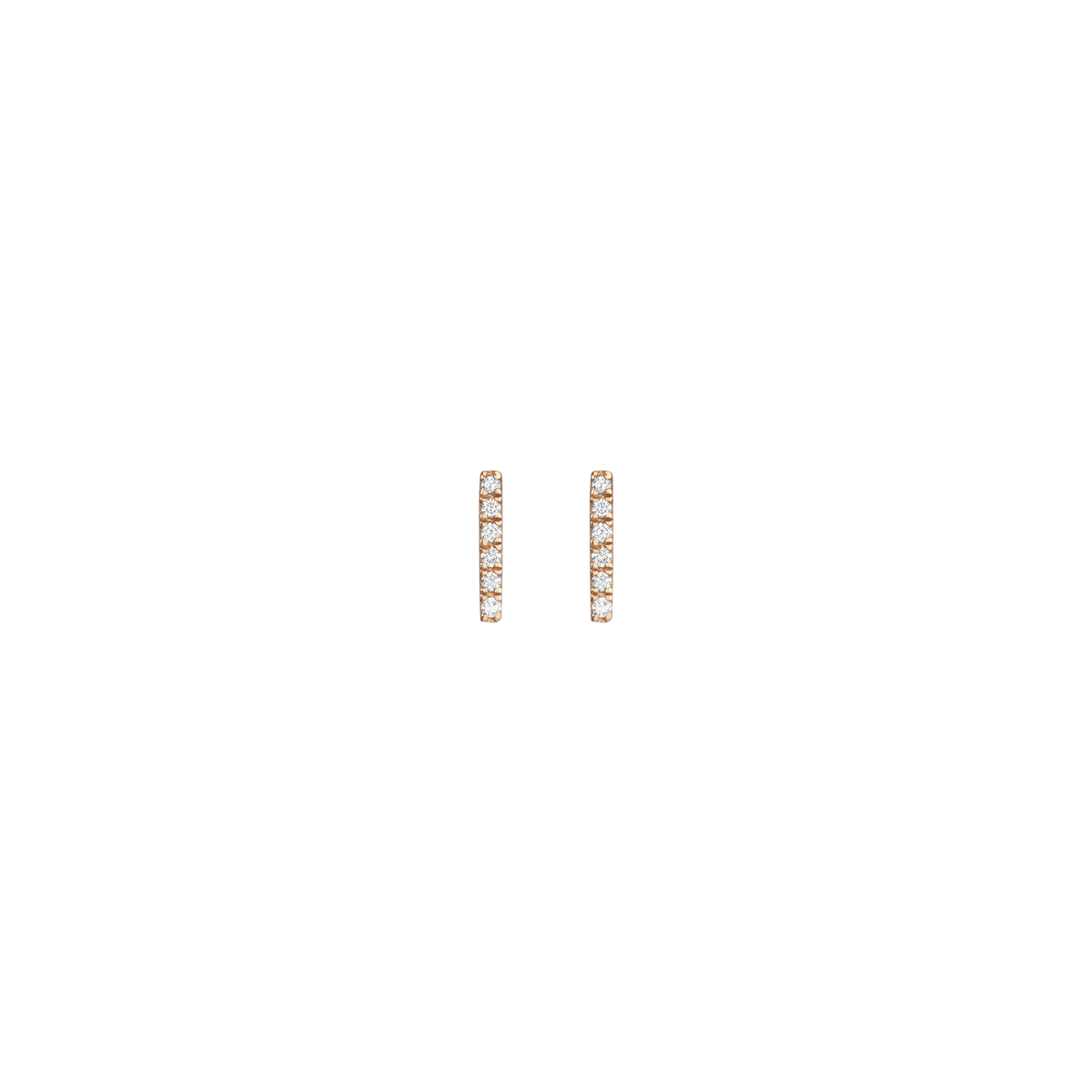 Square Gold Huggie Earrings with White Diamonds Yellow Gold Vermeil 14K Yellow Gold 18K Yellow Gold White Diamonds Single | Pair