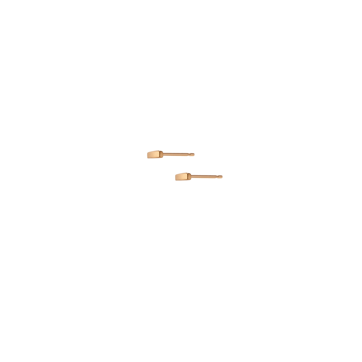 Mini Gold Bar Earring Yellow Gold Vermeil 14k Yellow Gold 18k Yellow Gold Half Side  Pair | Single |