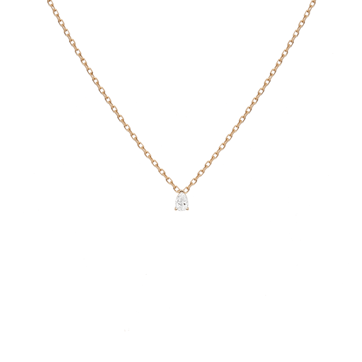 Pear Shaped Diamond Pendant Yellow Gold Vermeil 14K Yellow Gold 18K Yellow Gold White Diamonds First