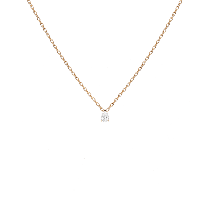 Pear Shaped Diamond Pendant Yellow Gold Vermeil 14K Yellow Gold 18K Yellow Gold White Diamonds First
