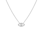 Pave Diamond Evil Eye Necklace