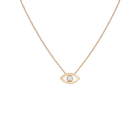 Diamond Bezel Evil Eye Necklace
