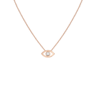 Diamond Bezel Evil Eye Necklace