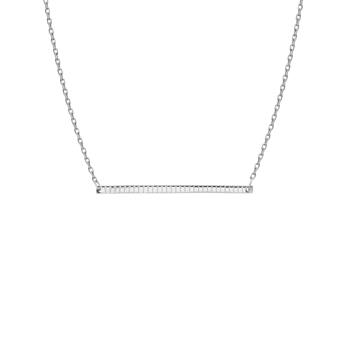 Infinity Bar Necklace White Gold Vermeil 14K White Gold 18K White Gold First