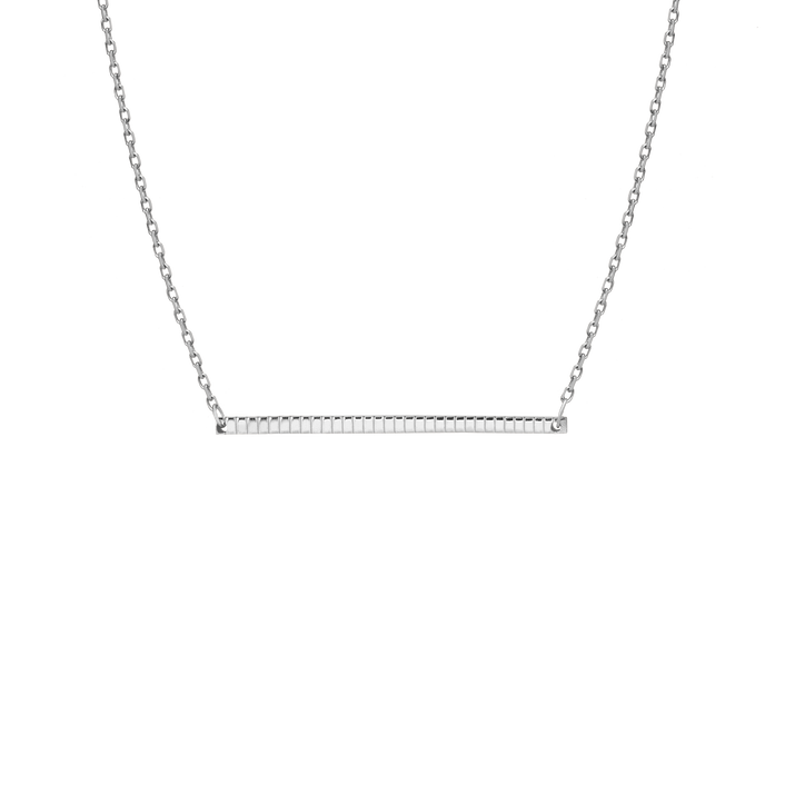 Infinity Bar Necklace White Gold Vermeil 14K White Gold 18K White Gold First