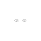 Diamond Bezel Evil Eye Earrings