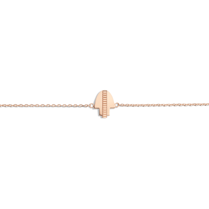 Geometric Hamsa Bracelet Rose Gold Vermeil 14K Rose Gold 18K Rose Gold First 