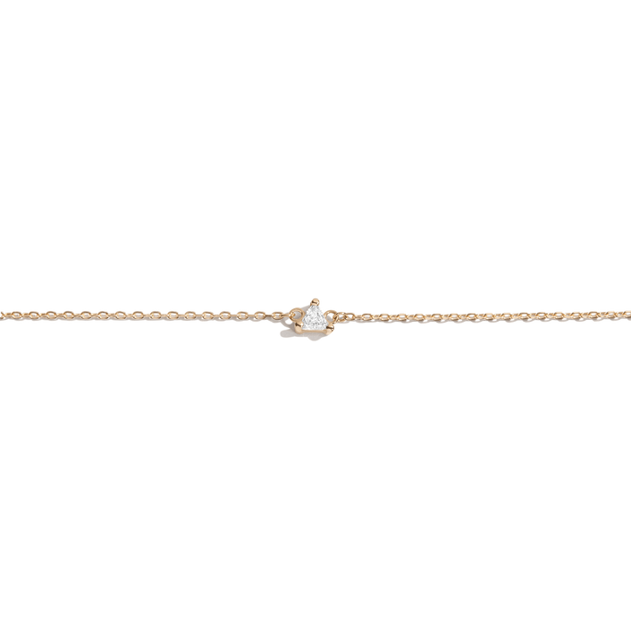 Trillion Cut Diamond Bracelet Yellow Gold Vermeil 14K Yellow Gold 18K Yellow Gold White Diamonds First 