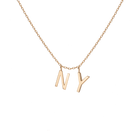 Double Mini Gold Letter Charm Pendant