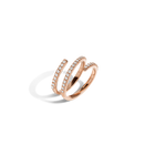 Wraparound Ring with White Diamonds