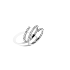 Wraparound Ring with White Diamonds
