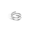 Wraparound Ring with White Diamonds