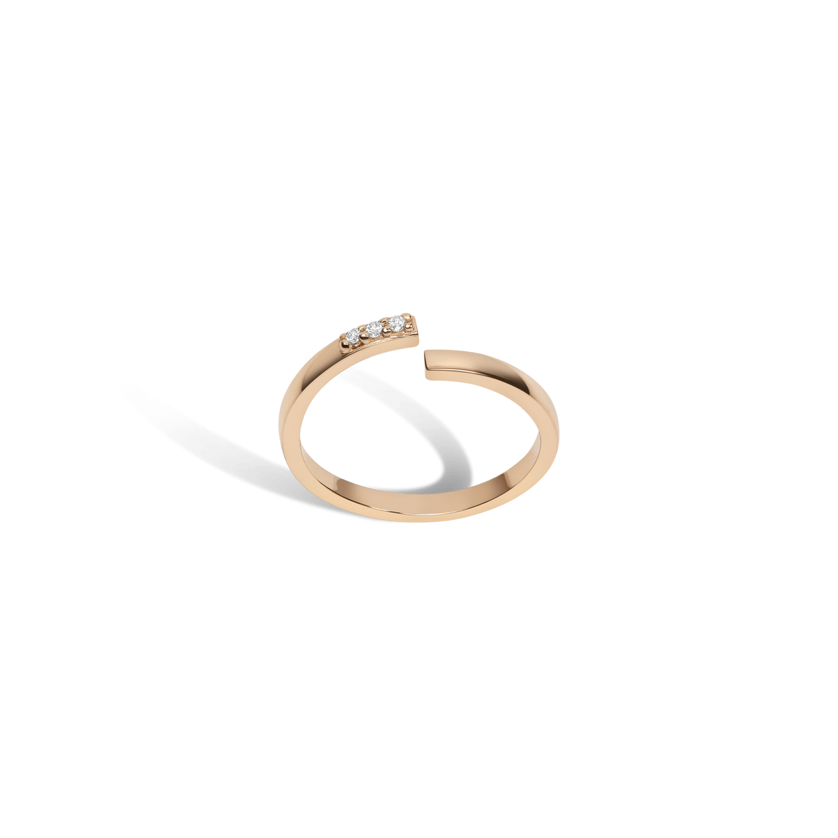 Mini Wraparound Ring  Yellow Gold Vermeil 14k Yellow Gold 18k Yellow Gold White Diamonds