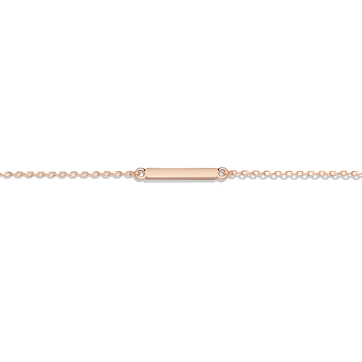Midi Gold Bar Anklet Rose Gold 14K 18K Gold First