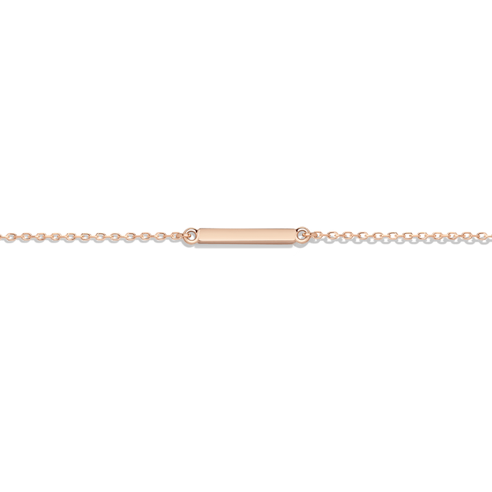 Midi Gold Bar Anklet Rose Gold 14K 18K Gold First