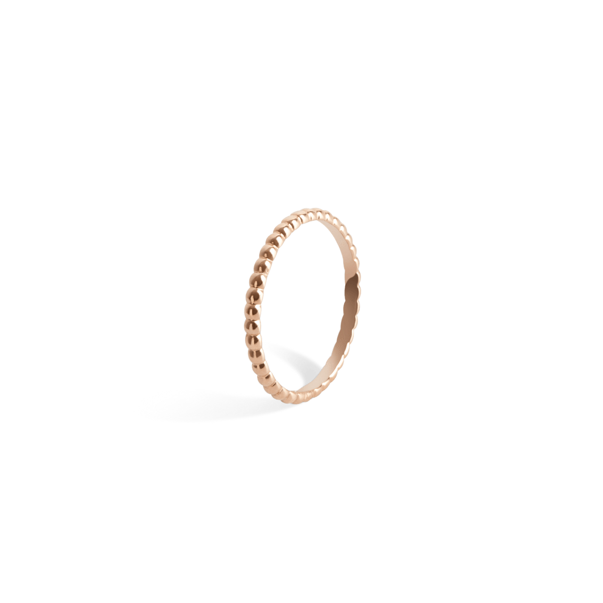 Mini Circle Ring Rose Gold Vermeil 14k Rose Gold 18k Rose Gold Half Side   Front First