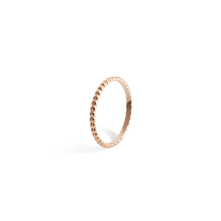 Mini Circle Ring Rose Gold Vermeil 14k Rose Gold 18k Rose Gold Half Side   Front First