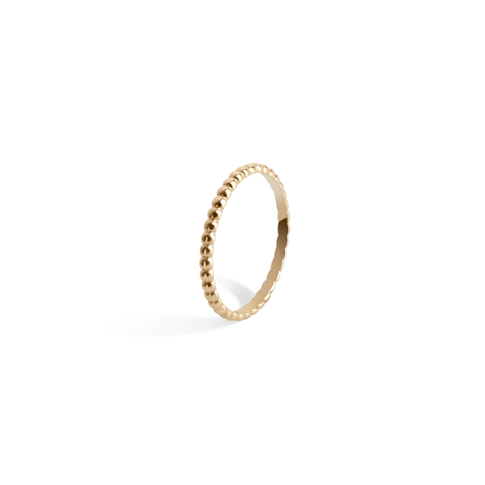 Mini Circle Ring Yellow Gold Vermeil 14k Yellow Gold 18k Yellow Gold Half Side   Front First