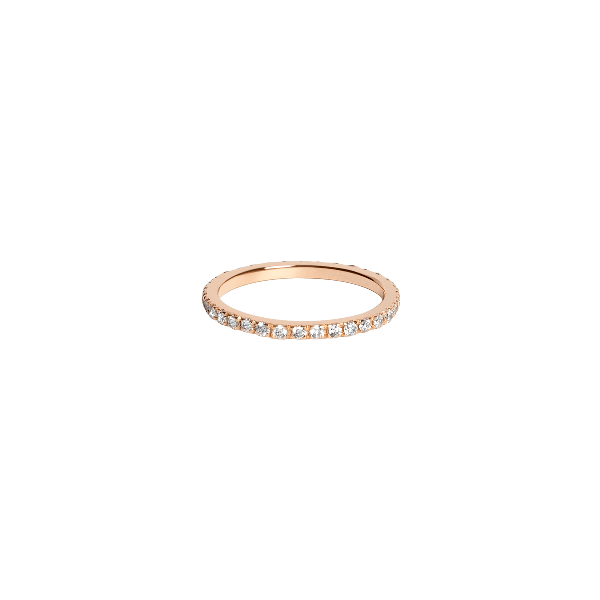 Quadricolor Ring  Rose Gold Vermeil 14k Rose Gold 18k Rose Gold White Diamonds Laid down