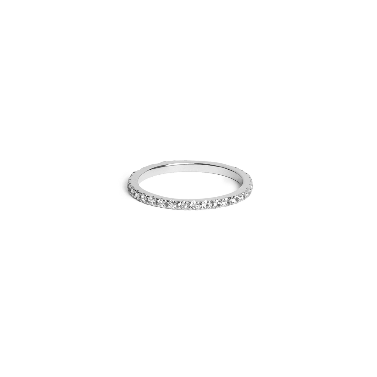 Quadricolor Ring  Sterling Silver White Gold Vermeil 14k White Gold 18k White Gold White Diamonds Laid down