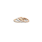Quadricolor Ring with White Diamonds