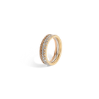 Quadricolor Ring with White Diamonds