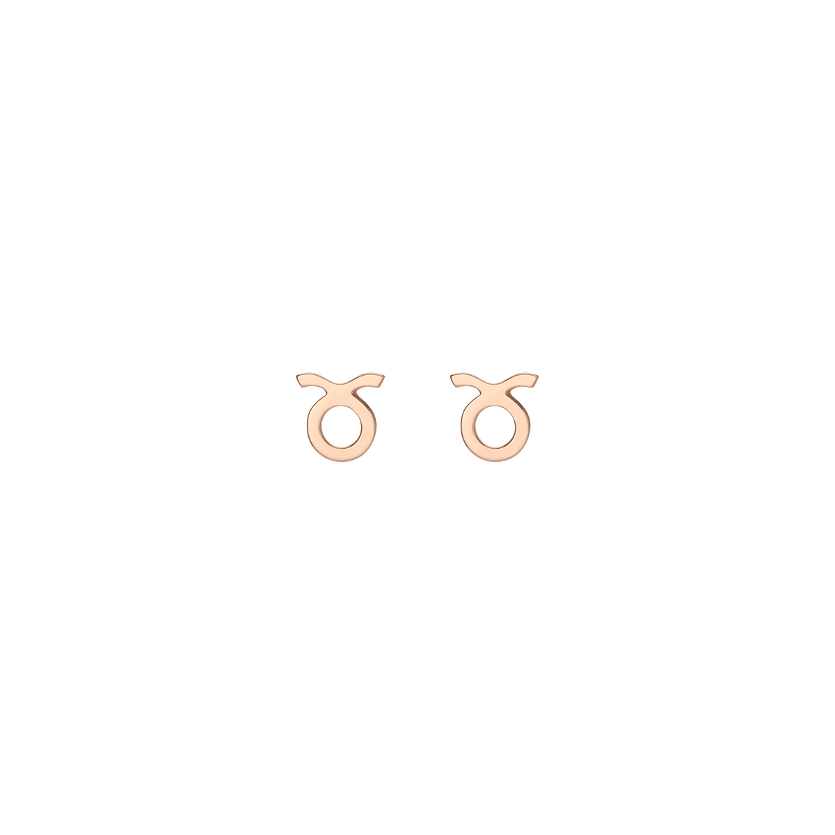 Zodiac Stud Earrings Taurus Gold Vermeil 14K 18K Rose Gold Single | Pair